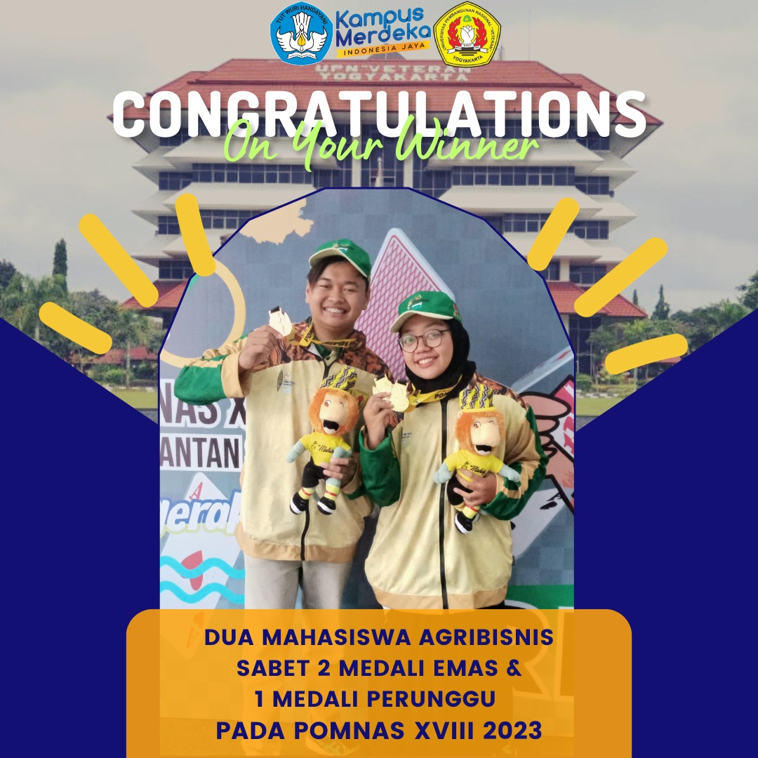 Dua Mahasiswa Agribisnis UPN “Veteran” Yogyakarta Raih Prestasi Juara Bridge POMNAS XVIII 2023