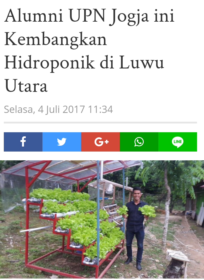 Alumni Agribisnis Upn Lulusan Tahun 2016 Kembangkan Hidroponik