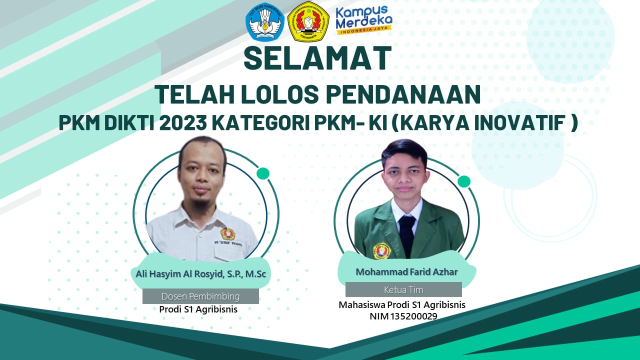 Mahasiswa Prodi S1 Agribisnis UPN “Veteran” Yogyakarta Lolos Pendanaan PKM Tahun 2023 
